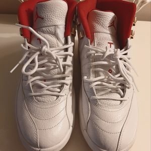 Nike Air Jordan 12 Retro FIBA Size 9 White Red Gold